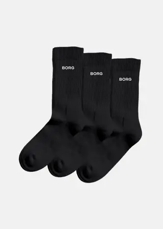 Produktfoto för Björn Borg Essential Crew Socks 3-pack Svart, 43-46