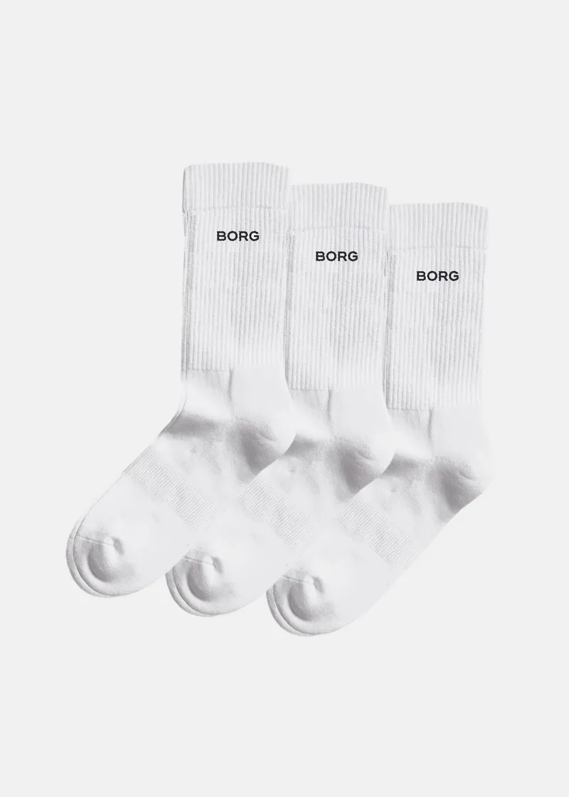 Bild 1 för Björn Borg Essential Crew Socks 3-pack Vit, 43-46