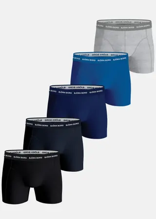 Produktfoto för Björn Borg Kalsonger 10P Essential Shorts Solids Blå/Grå bomull Medium Herr
