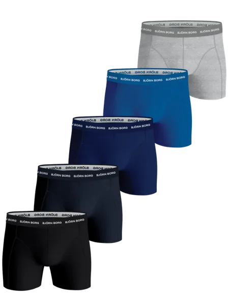 Bild 1 för Björn Borg Kalsonger 10P Essential Shorts Solids Blå/Grå bomull X-Small Herr
