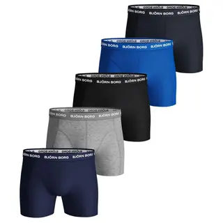 Produktfoto för Björn Borg Kalsonger 10P Essential Shorts Solids Blå/Grå bomull XX-Large Herr