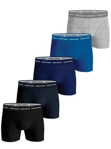 Bild 1 för Björn Borg Kalsonger 10P Essential Shorts Solids Blå/Grå bomull XX-Large Herr