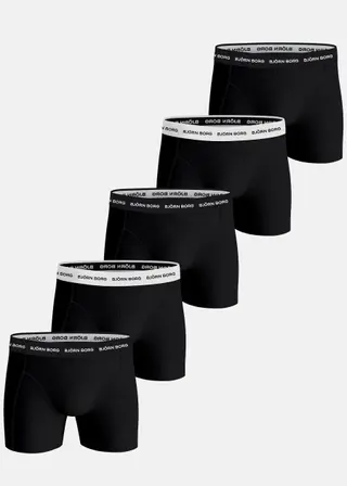 Produktfoto för Björn Borg Kalsonger 10P Essential Shorts Solids Svart bomull Medium Herr