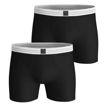Alternativ bild 0 för Björn Borg Kalsonger 2P Cotton Stretch Rib Boxer Svart bomull Large Herr