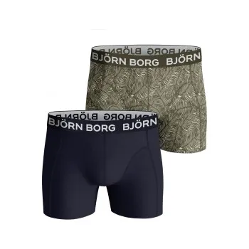 Alternativ bild 0 för Björn Borg Kalsonger 2P Cotton Stretch Shorts 2112 Grön bomull Large Herr