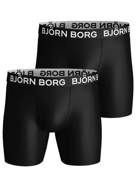 Bild 1 för Björn Borg Kalsonger 2P Performance Boxer 1572 Svart polyester Medium Herr