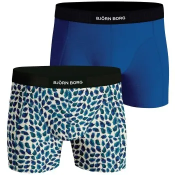Alternativ bild 0 för Björn Borg Kalsonger 2P Premium Cotton Stretch Boxer 1725 Svart/Blå bomull Large Herr