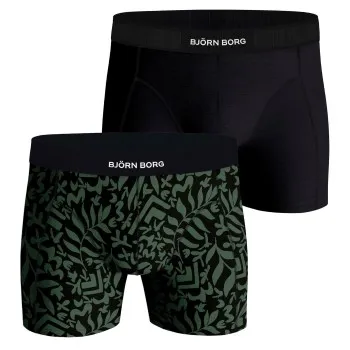 Alternativ bild 0 för Björn Borg Kalsonger 2P Premium Cotton Stretch Boxer 2354 Svart/Grön bomull XX-Large Herr