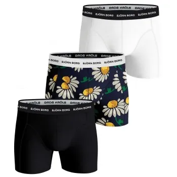 Alternativ bild 0 för Björn Borg Kalsonger 3P Essential Shorts 2033 Svart blommig bomull XX-Large Herr