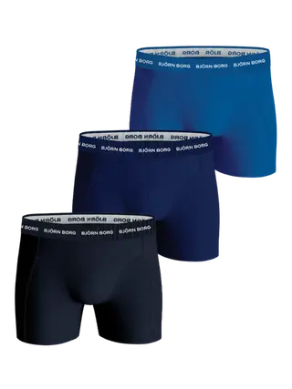 Produktfoto för Björn Borg Kalsonger 9P Essential Shorts Marin/Blå bomull Small Herr