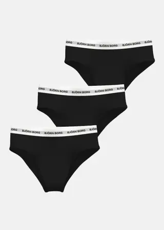 Produktfoto för Björn Borg Logo Highwaist Briefs 3-pack Svart, M