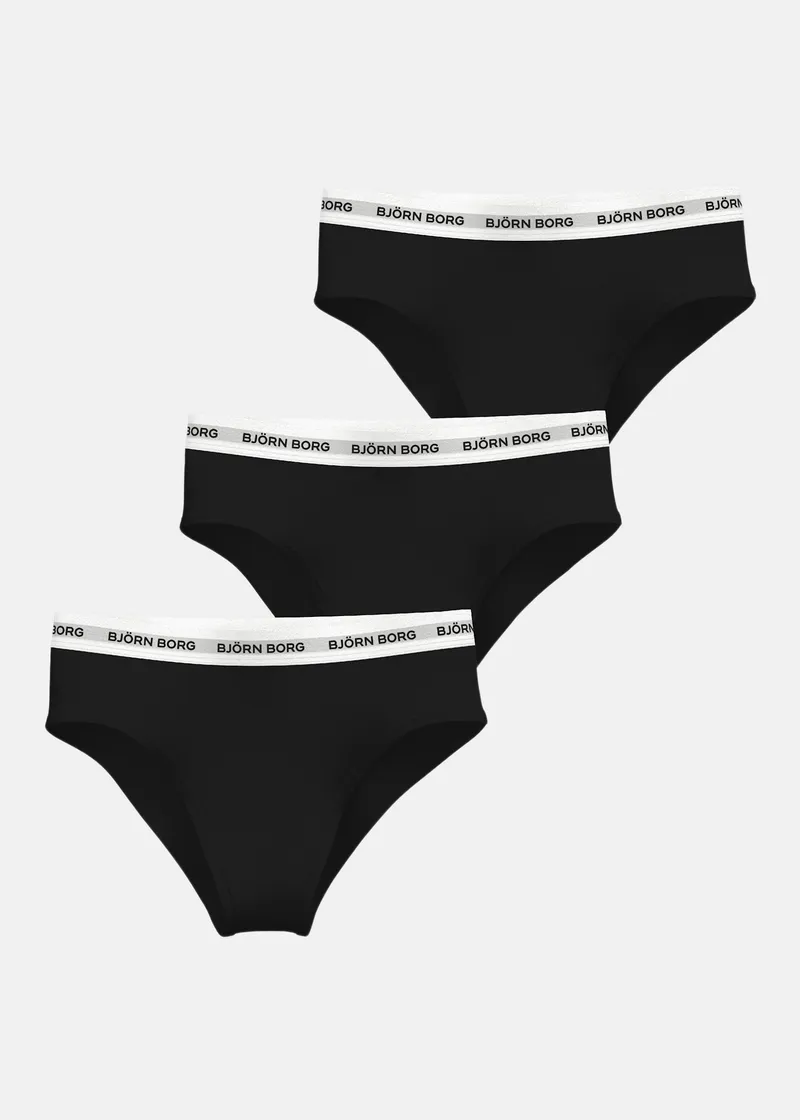 Bild 1 för Björn Borg Logo Highwaist Briefs 3-pack Svart, S