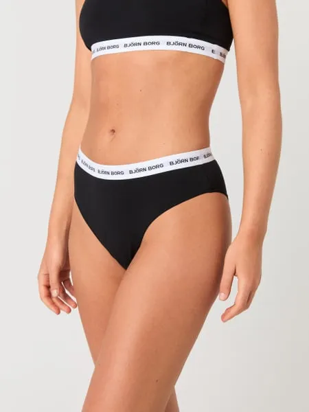 Bild 1 för Björn Borg Logo Highwaist Briefs 3-pack Svart, XL