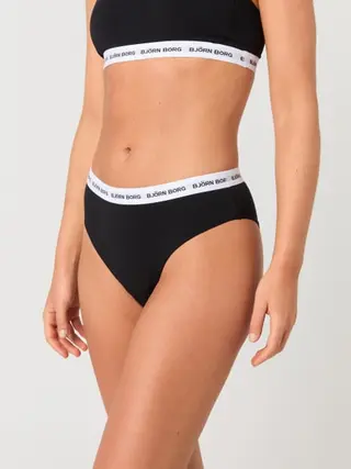 Produktfoto för Björn Borg Logo Highwaist Briefs 3-pack Svart, XS