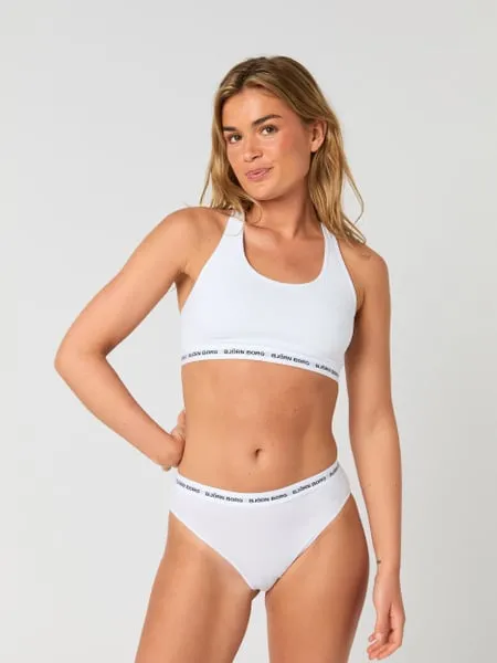 Bild 2 för Björn Borg Logo Highwaist Briefs 3-pack Vit, M