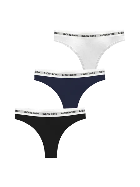 Bild 1 för Björn Borg Logo Thongs 3-pack Multi, M