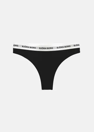 Produktfoto för Björn Borg Logo Thongs 3-pack Svart, M