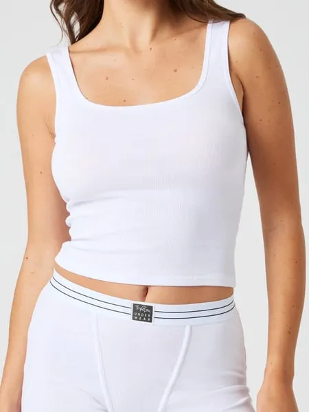 Bild 2 för Björn Borg Original Rib Tank Vit, S