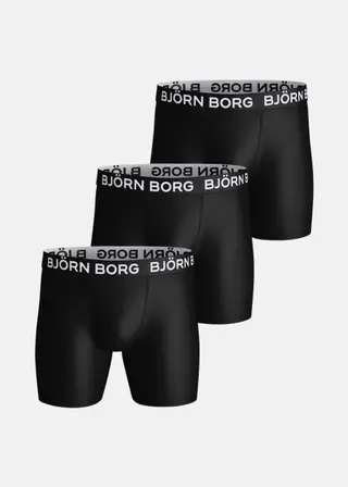 Produktfoto för Björn Borg Sports Microfiber Boxers 3-pack Svart, M