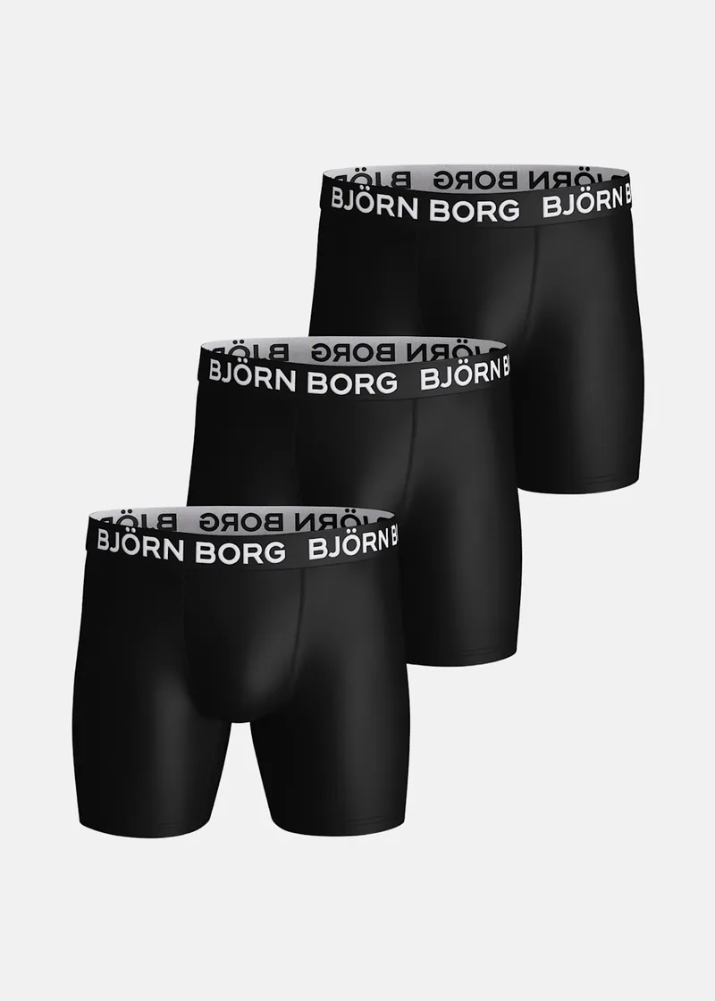Bild 2 för Björn Borg Sports Microfiber Boxers 3-pack Svart, M