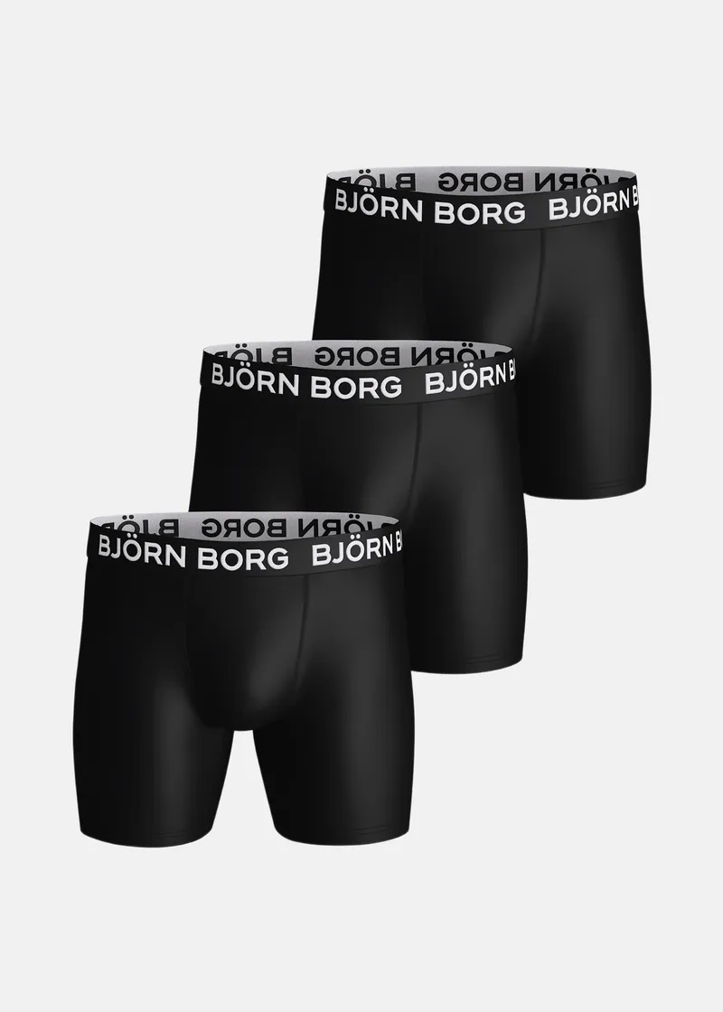 Bild 1 för Björn Borg Sports Microfiber Boxers 3-pack Svart, S