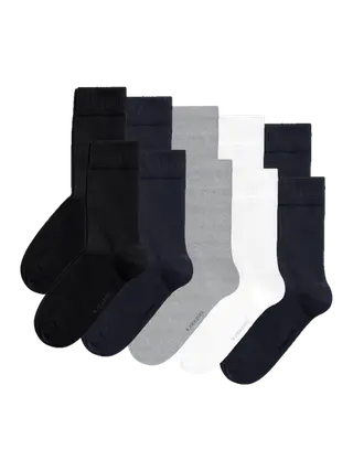 Produktfoto för Björn Borg Strumpor 10P Essential Long Socks Svart/Marin/Vit Strl 36/40 Herr