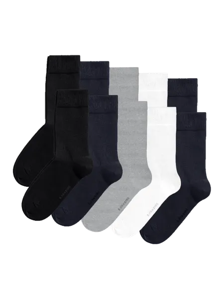 Bild 1 för Björn Borg Strumpor 10P Essential Long Socks Svart/Marin/Vit Strl 36/40 Herr