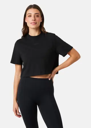 Produktfoto för Björn Borg Studio Oversized Cropped T-shirt Svart, S