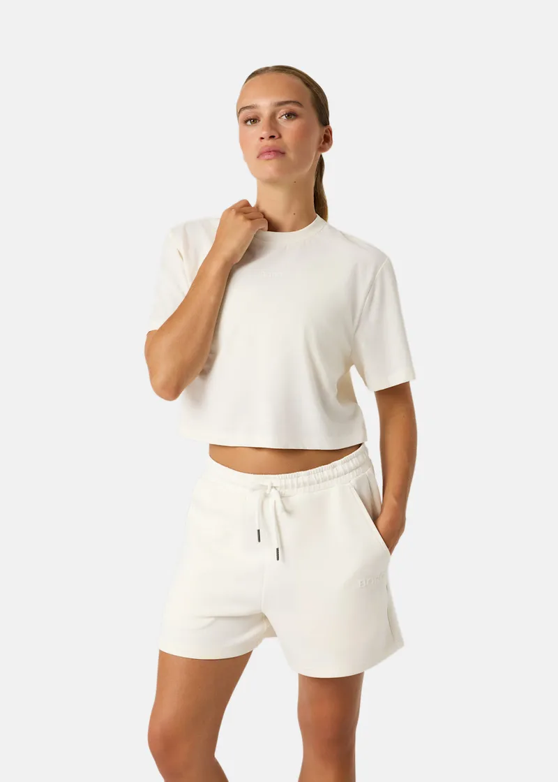 Bild 2 för Björn Borg Studio Oversized Cropped T-shirt Vit, XL