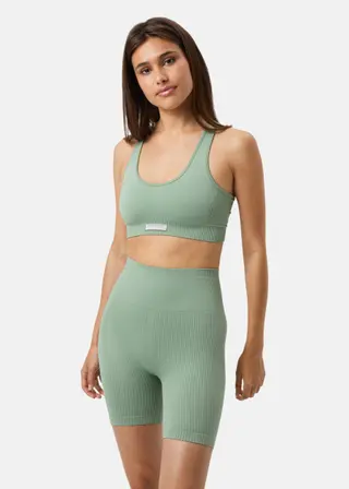 Produktfoto för Björn Borg Studio Seamless Low Sports Bra Grön, M