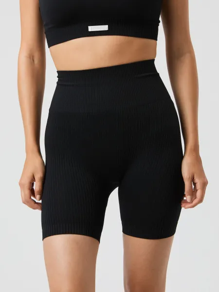 Bild 2 för Björn Borg Studio Seamless Ribbed Shorts Svart, XL