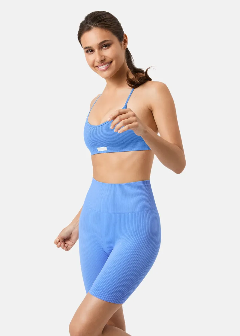 Bild 1 för Björn Borg Studio Seamless Ribbed Strap Bra Blå, LXL