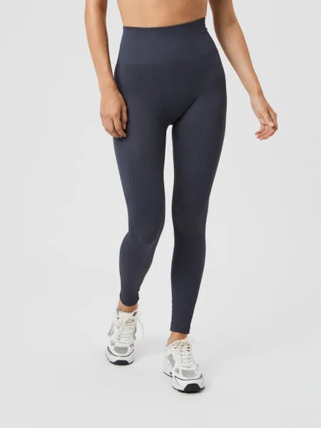 Bild 2 för Björn Borg Studio Seamless Ribbed Tights Grå, XL