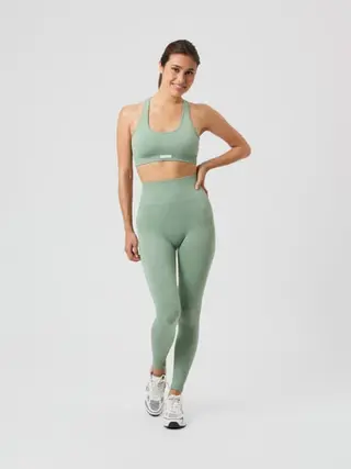 Produktfoto för Björn Borg Studio Seamless Ribbed Tights Grön, M