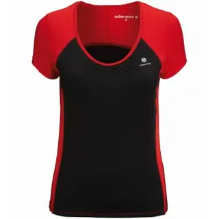 Produktfoto för Björn Borg Wake S-S Tee Chinese Red Svart/Röd polyester Small Dam