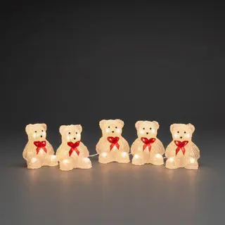 Produktfoto för Björnar akryl 5st 40 LED (Klar)