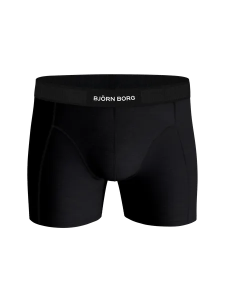 Bild 2 för Bjorn Borg Premium Cotton Stretch Boxer 1298 Kalsonger 2P Svart/Blå bomull Small Herr