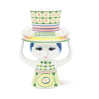 Produktfoto för Bjørn Wiinblad Lady med hatt vas 24,5 cm, grön