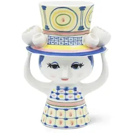 Produktfoto för Bjørn Wiinblad Lady with hat vase 20,5 cm, blå