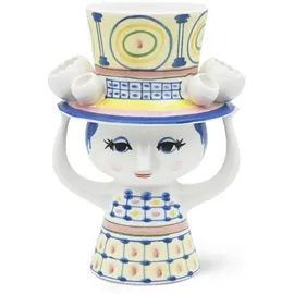 Alternativ bild 0 för Bjørn Wiinblad Lady with hat vase 20,5 cm, blå