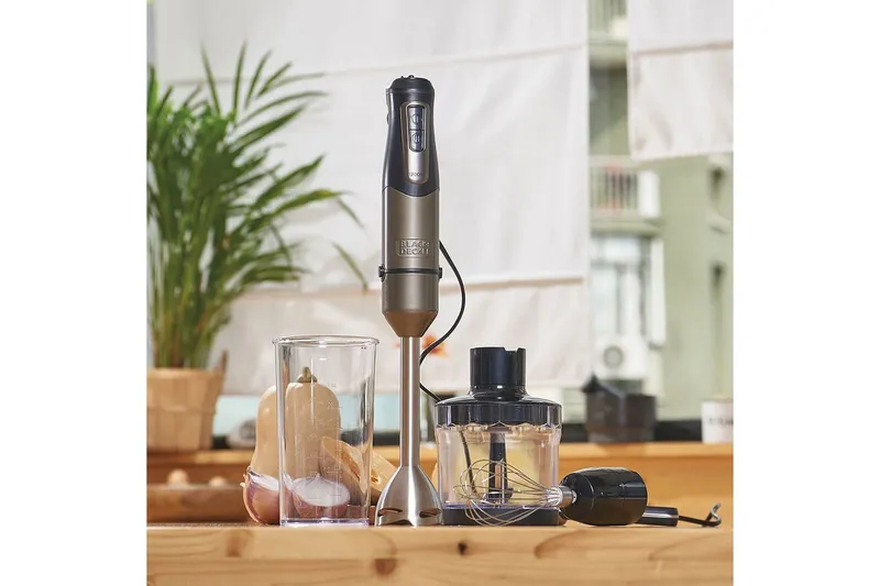 Bild 2 för Black & Decker BXHBA1200E, Stavmixer, 1200 W, Svart, Transparent
