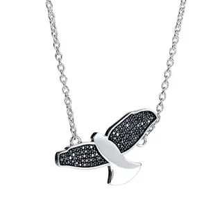 Produktfoto för Black Bird Halsband 42-45 cm Silver