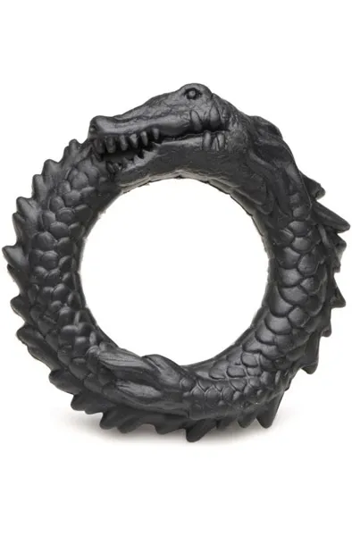 Bild 1 för Black Caiman - Silicone Cock Ring - svart