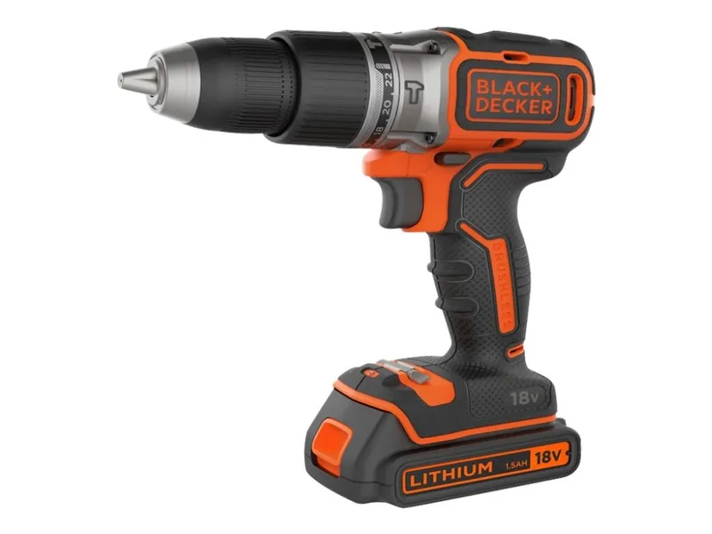 Alternativ bild 0 för BLACK+DECKER BL188KB - Slagborr - sladdlös - 2 hastigheter - one-piece - 52 N·m - 2 batterier - 18 V
