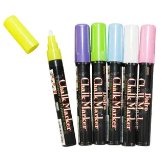Produktfoto för Blackboard Chalk Marker Fluor rund spets, 6 st