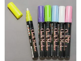 Produktfoto för Blackboard Chalk Marker Fluor rund spets, 6 st