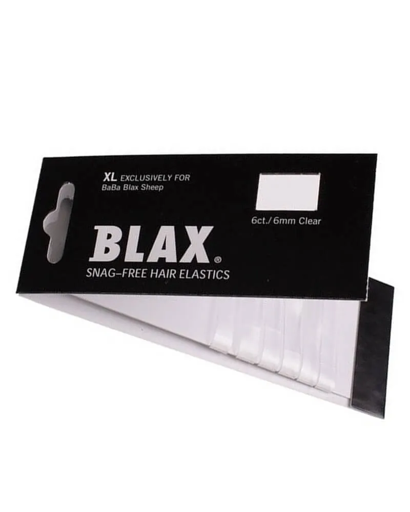 Bild 2 för Blax - Snag-Free Hår Elastik CLEAR 6mm