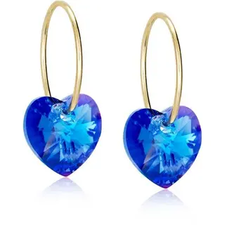 Produktfoto för Blomdahl - GT Ear Ring 14 mm Heart 10 mm Sapphire