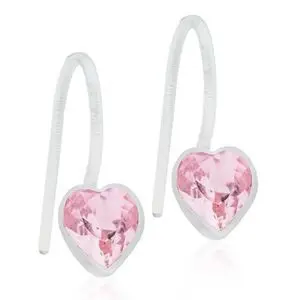 Produktfoto för Blomdahl Medical Plastic Pendant Fixed Heart 6mm Light Rose