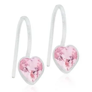 Alternativ bild 0 för Blomdahl Medical Plastic Pendant Fixed Heart 6mm Light Rose